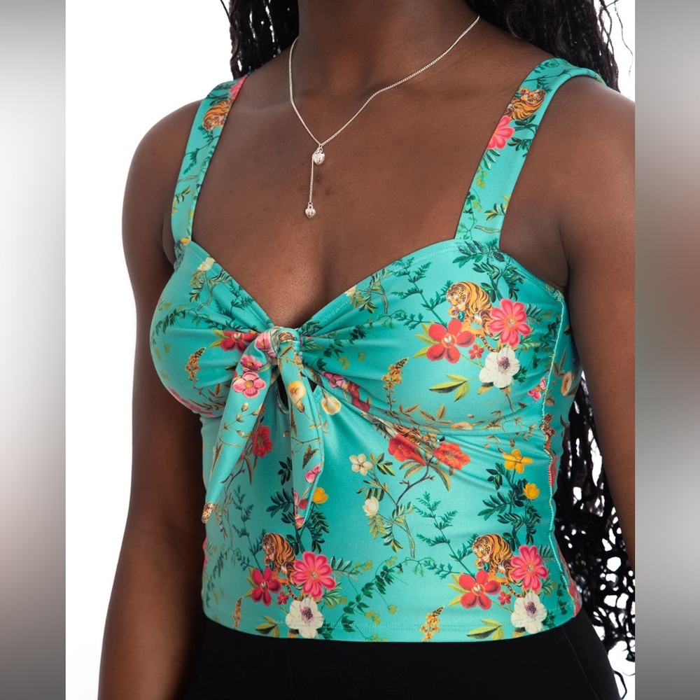 BlackMilk Tropical Tiger sweetheart bustier M